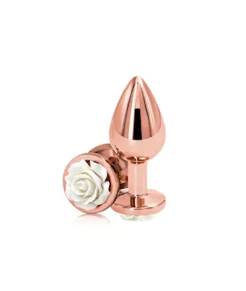 Rose Buttplug - 3.5 Inch - White — image 3 of 4