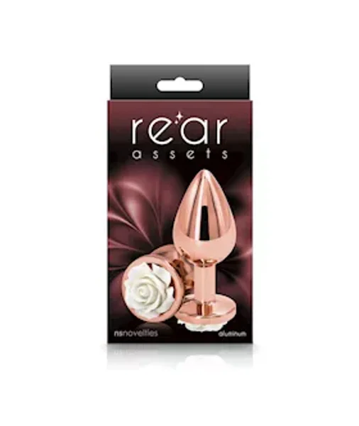 Rose Buttplug - 3.5 Inch - White — image 4 of 4
