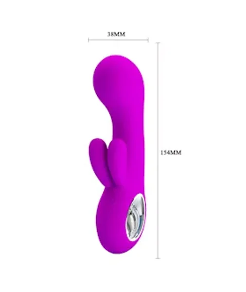 Valentine Dual Ear Rabbit Vibe - Purple - 6 Inch — image 12 of 16