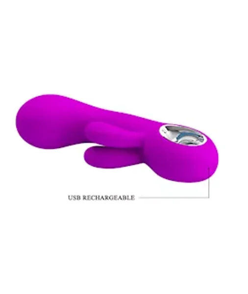 Valentine Dual Ear Rabbit Vibe - Purple - 6 Inch — image 15 of 16