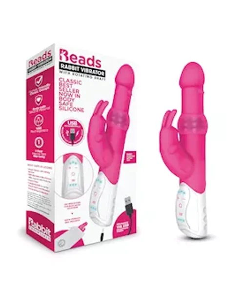 Rr Rechargeable Pleasure Beads Rabbit Hot Pink - Pink — image 2 of 2