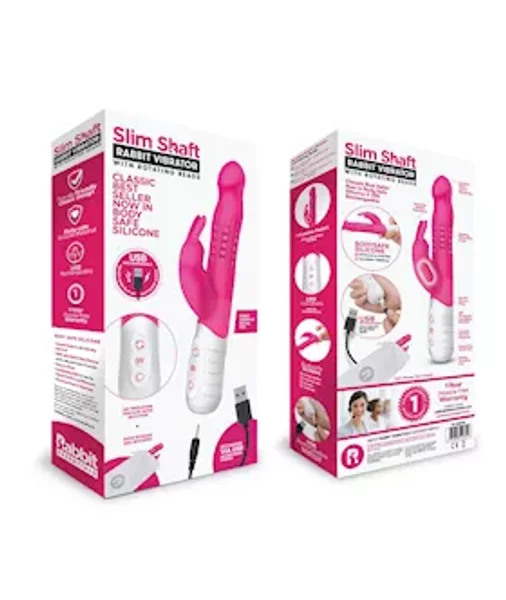 Rr Rechargeable Slim Shaft Rabbit Hot Pink - Pink — image 2 of 2