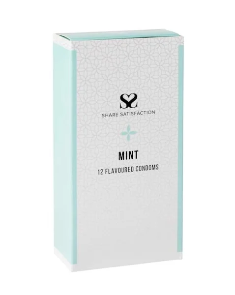 Share Satisfaction Mint Flavoured Condoms - 12 Pack - Mint