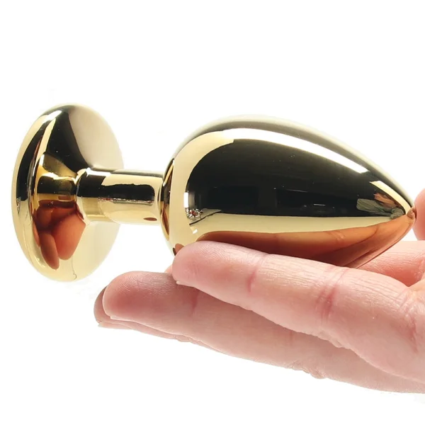 Ouch! Green Round Gem Gold Plug