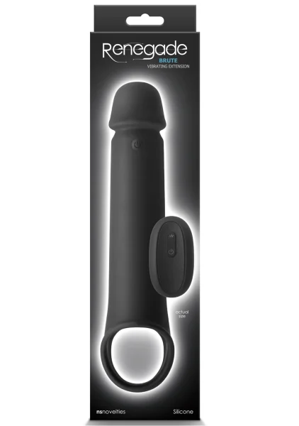 Renegade Brute Vibrating Silicone Penis Extender with Remote