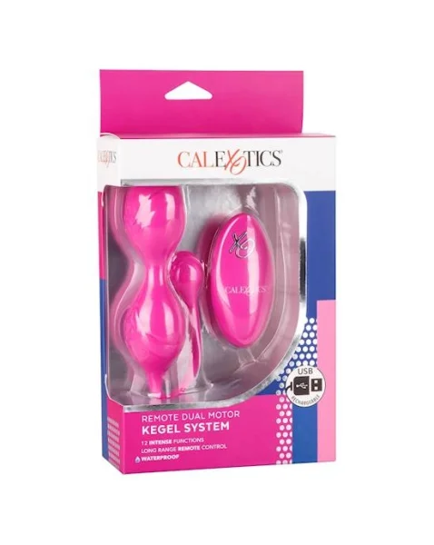 Remote Dual Silicone Motor Kegel System - Pink
