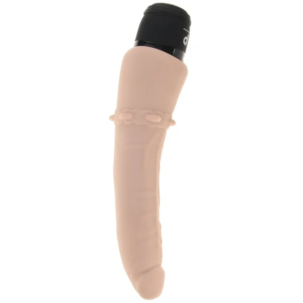Powercocks Slim Anal Realistic Silicone Waterproof Rechargeable 7" Vibrator - Vanilla