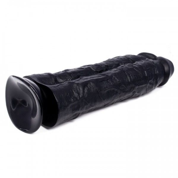 The Stunt Double Monster Black Dildo – 12 Inch