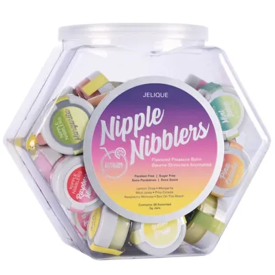 Nipple Nibblers Cocktail Pleasure Balm Assorted 36 Pc Bowl 3g Jar