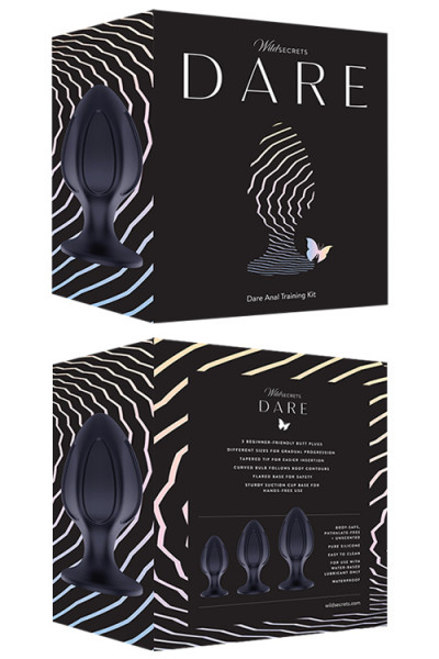 Wild Secrets Dare Silicone Anal Training Kit (3 Pce)