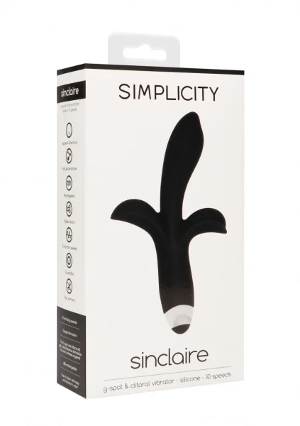 SINCLAIRE G-Spot Clitoral Vibrator (Black)