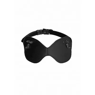 Ouch Skulls And Bones Large Eye Mask With Skulls Spikes Black One Size
