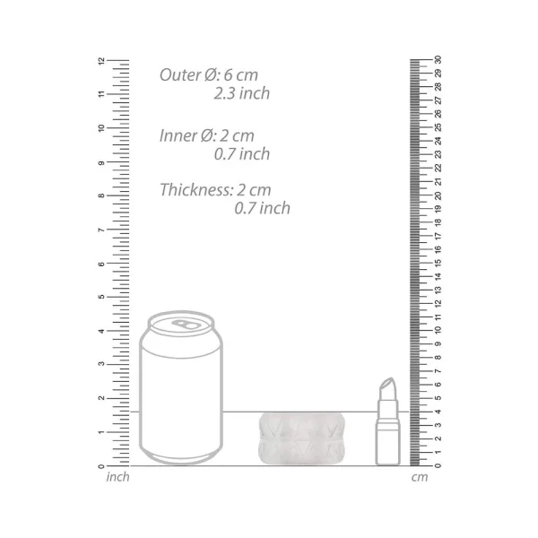 Sona N0. 92 - Reversible Textured Masturbator Clear