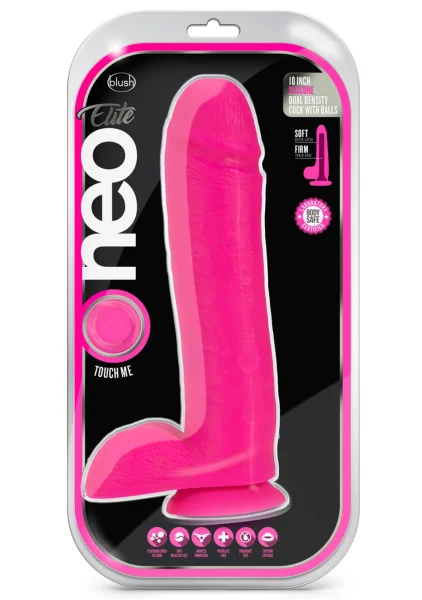 Neo Elite - 10" Silicone Dual Density Cock with Balls