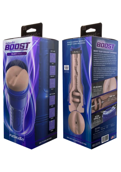 Fleshlight Boost Blast Butt With Vulva Penis Masturbator With Turbo Tech