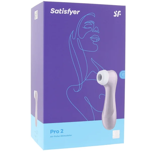 Satisfyer Pro 2 Pressure Wave Rechargeable Waterproof Silicone Clitoral Stimulator - Purple