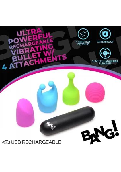 Bang! Rechargeable Bullet and Attachment Set