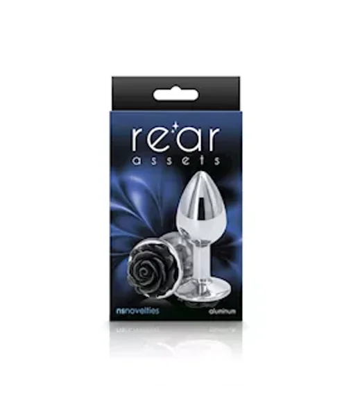Rose Buttplug - 3 Inch - Black — image 4 of 4
