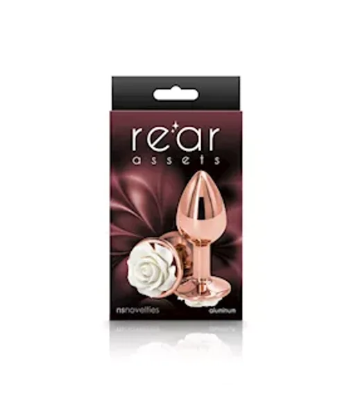 Rose Buttplug - 3 Inch - White — image 4 of 4