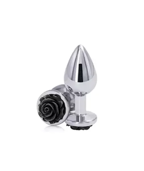 Rose Buttplug - 3.5 Inch - Black — image 3 of 4