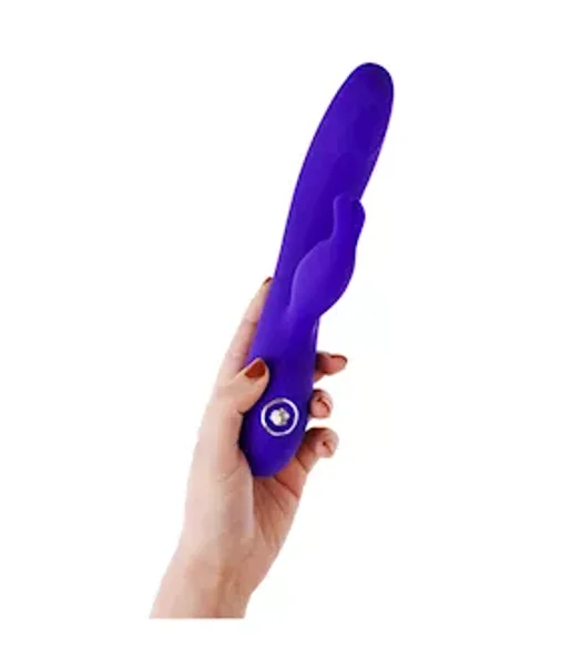 Share Satisfaction Azure Rabbit Vibrator - Blue - 8.6 Inch — image 8 of 10