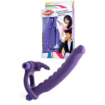 Frisky 6 5 Silicone Double Penetration Vibrating Rabbit Cock Ring