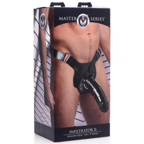 Huge 9" Hollow Infiltrator Strap-On Dildo