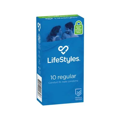 Lifestyles Regular 10s Condoms Blue Regular
