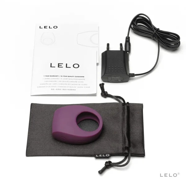 LELO Tor 2 Vibrating Waterproof Cock Ring for Couples - Purple