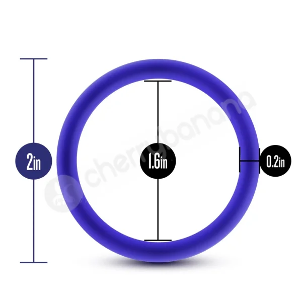 Performance VS3 Pure Premium Silicone Blue Cock Rings Large 3 Pack