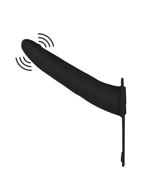 Vibrating Silicone Strap-on - Adjustable  - Black - O/s