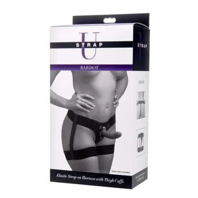 Bardot Elastic Strap on Harness With Thigh Cuffs