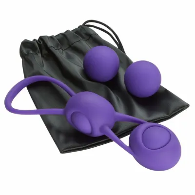 Cloud 9 Kegel Training W 4 Weighted Balls Pouch Purple Premium Silicone