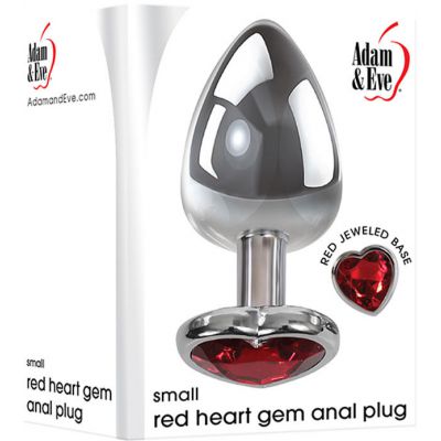 Small Red Heart Gem Butt Plug