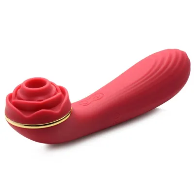 Bloomgasm Passion Petals 10x Suction Rose Vibrator Red