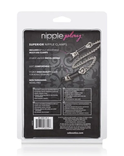 Nipple Play Superior Nipple Clamps - Silver
