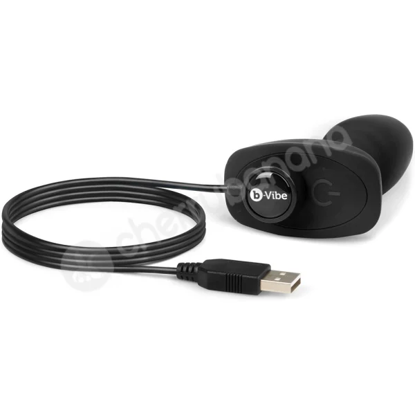 B-vibe Petite Rimming Sensation Black Silicone 4.9" Butt Plug