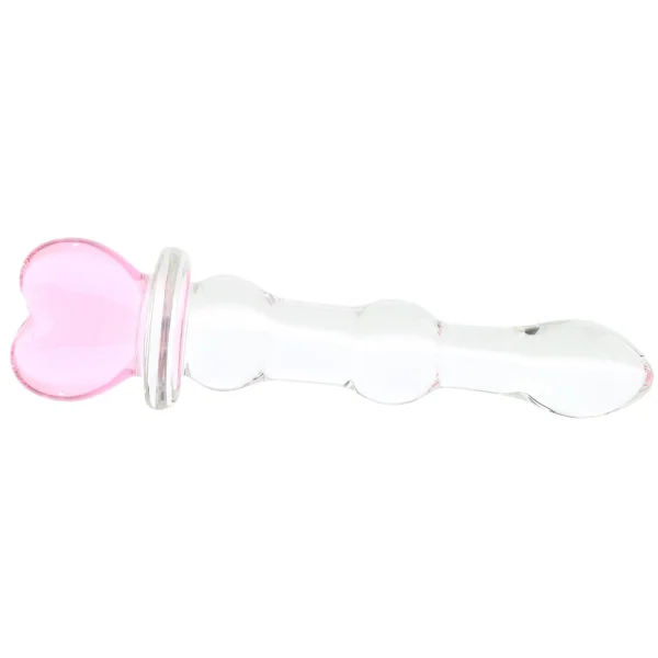 Crystal Heart of Glass Dildo - Pink