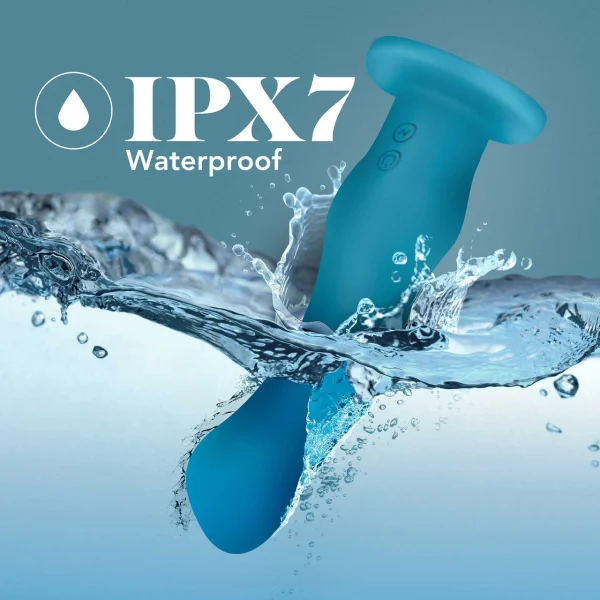Impressions Miami Rechargeable Waterproof Silicone G-Spot Suction Cup Vibrator By Blush - Teal