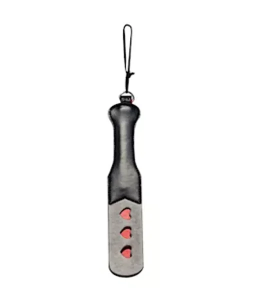 Sex And Mischief Heart Paddle - Black / Light Grey — image 2 of 2