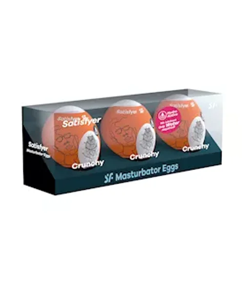 Satisfyer Masturbator Eggs - Set Of 3 - Crunchy — image 3 of 4