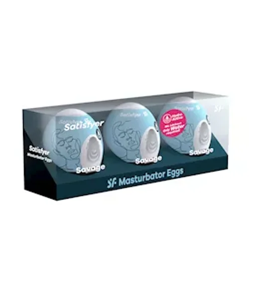Satisfyer Masturbator Eggs - Set Of 3 - Savage — image 3 of 4