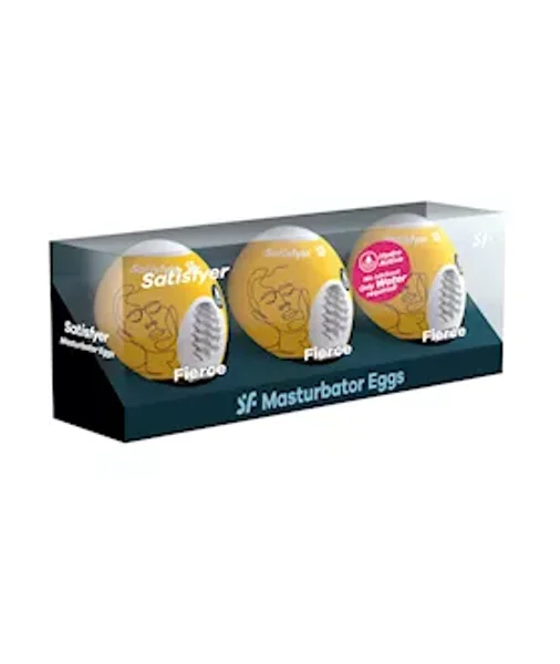Satisfyer Masturbator Eggs - Set Of 3 - Fierce — image 3 of 4