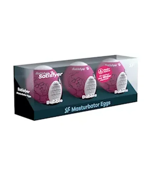 Satisfyer Masturbator Eggs - Set Of 3 - Bubble — image 3 of 4