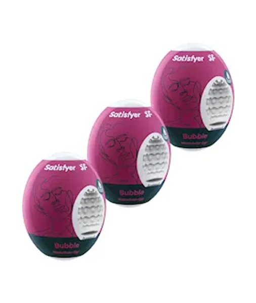 Satisfyer Masturbator Eggs - Set Of 3 - Bubble — image 4 of 4