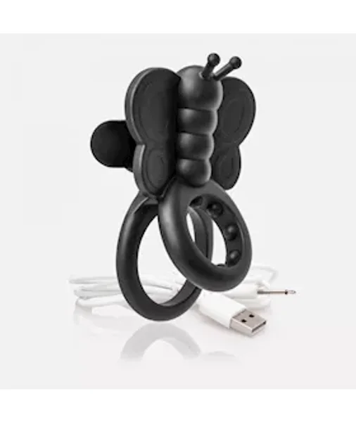 Screamin O Charged Monarch Wearable Butterfly Vibe - Black — image 4 of 6