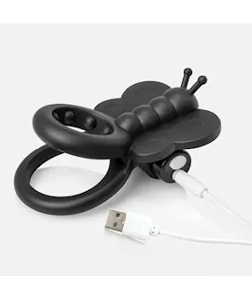 Screamin O Charged Monarch Wearable Butterfly Vibe - Black — image 5 of 6