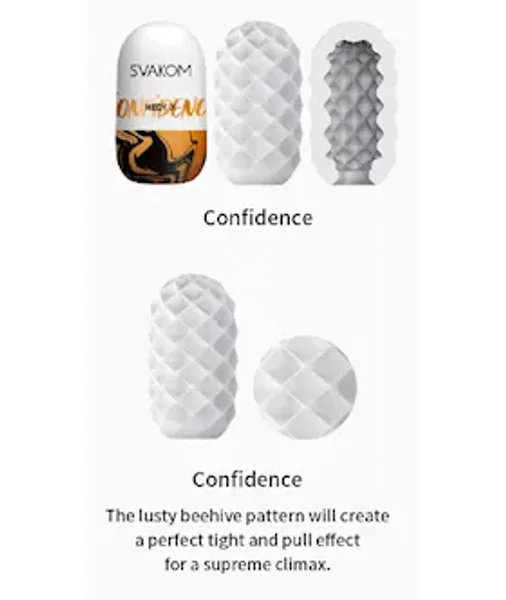 Hedy X Confidence Masturbator - Set Of 5 - White — image 6 of 6