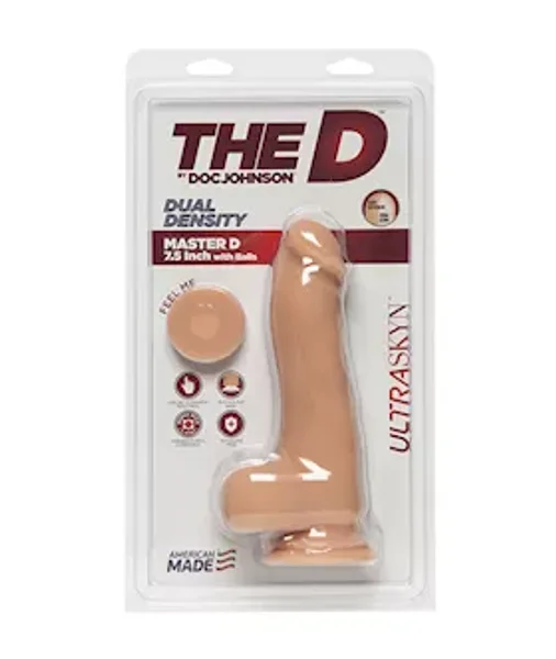 The D - Master D Dildo With Balls - Flesh - 7.5 Inch — image 4 of 4
