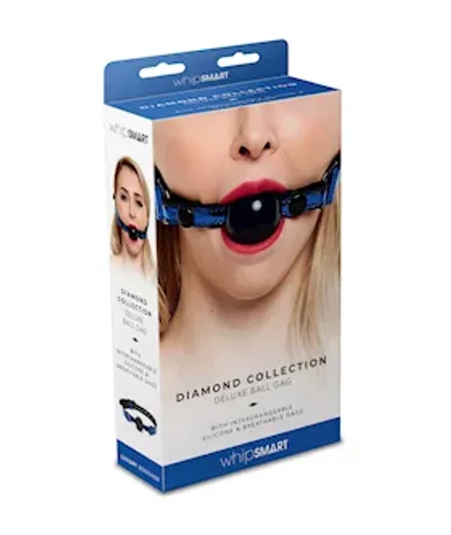 Diamond Collection Deluxe Ball Gag - Blue - O/s — image 6 of 6